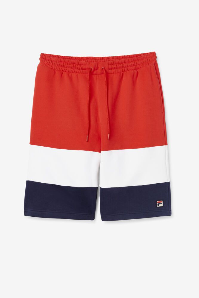 Fila Alanzo Shorts Red/White/Navy - Mens - 48103AEPX